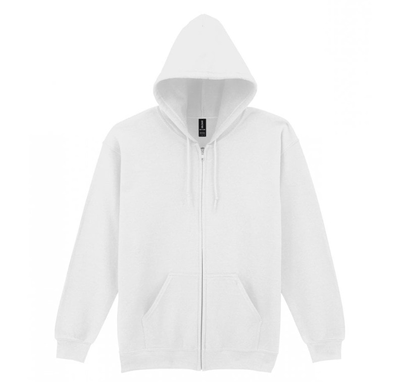 Heavy Blend™ full zip hooded sweatshirt Code: 18600 white